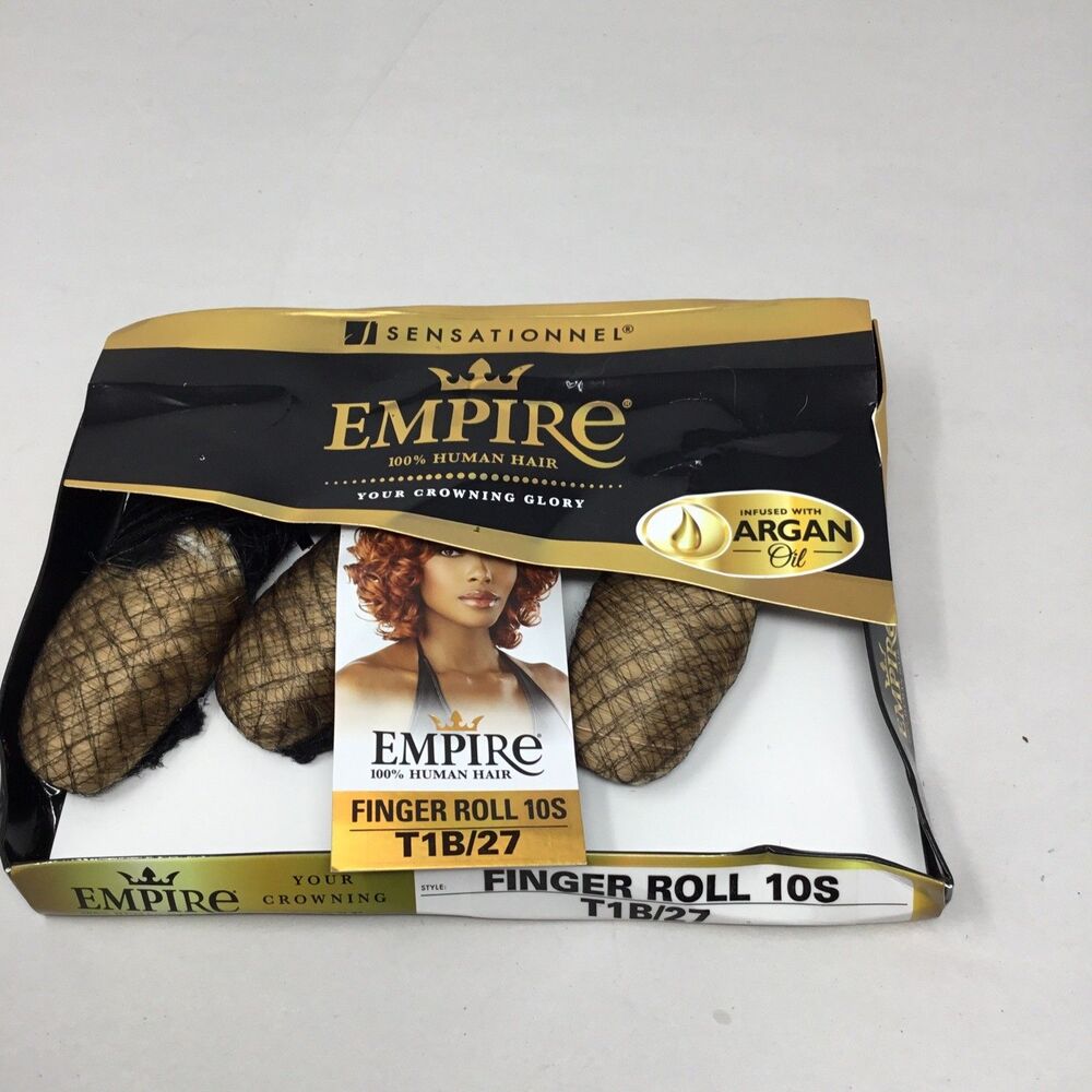 Sensationnel Empire Curly Human Hair - Finger Roll 10s T1B/27 - 3 pcs Blonde